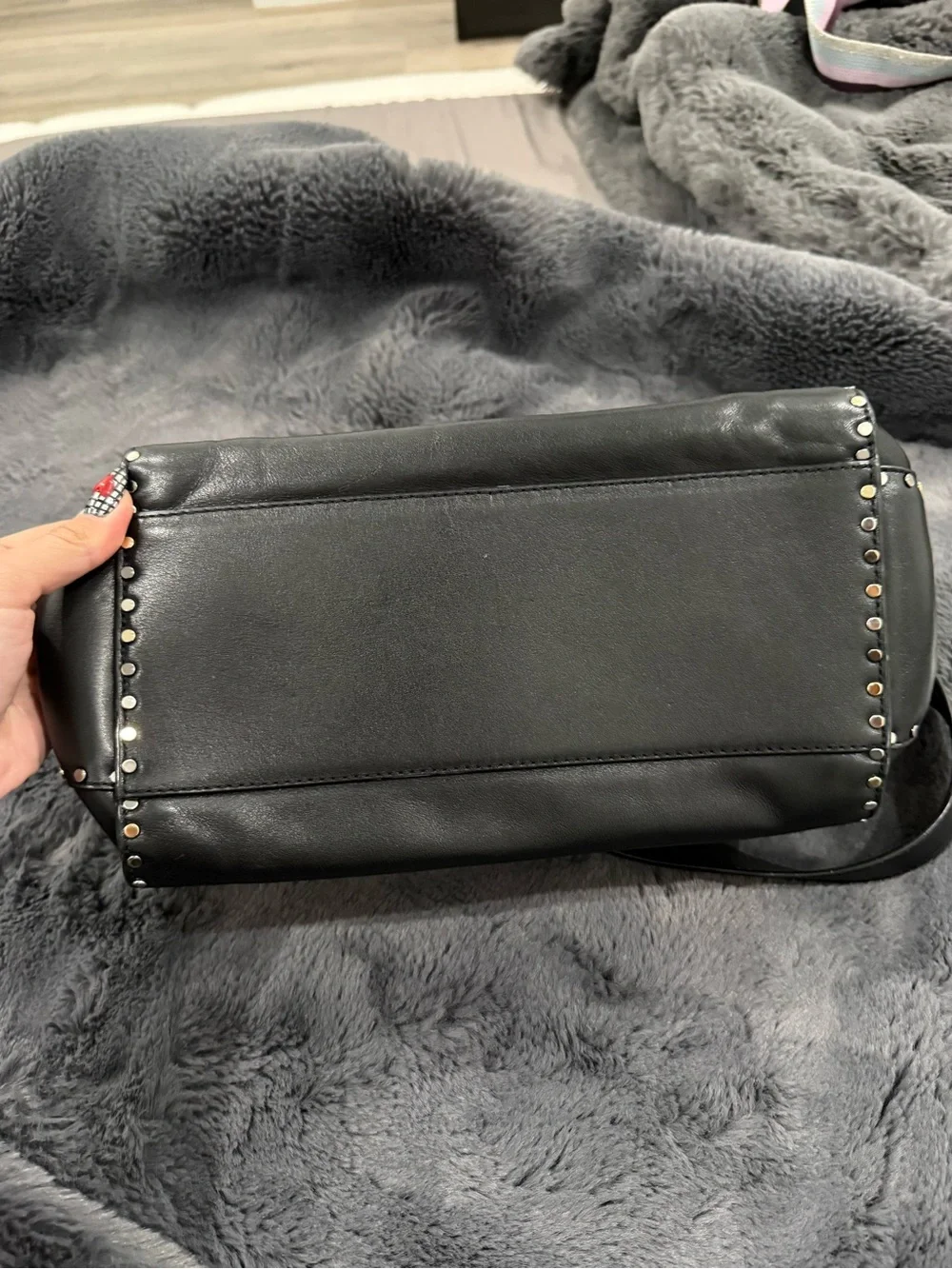 Rebecca Minkoff Studded Leather Satchel Handbag - Unbranded - Picture 9 of 11